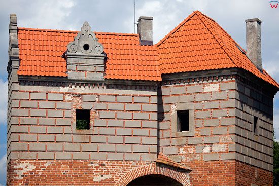 EU, PL, Pomorskie. Stara Kiszewa, gotycki zamek krzyzacki z XIV w.
